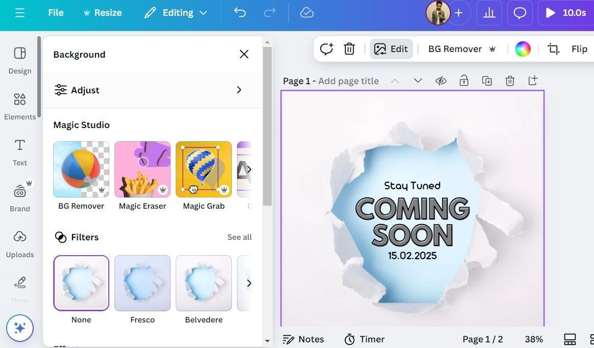 Tùy chọn Magic Studio trên Canva