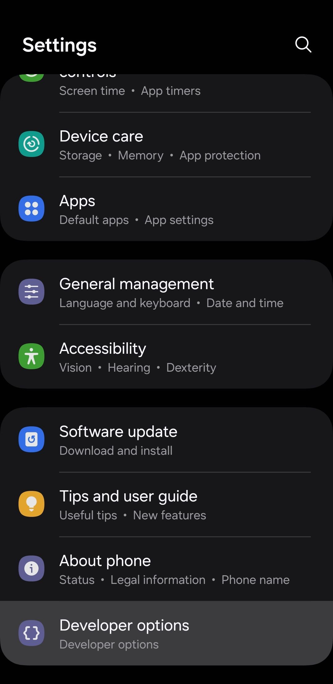 Tùy chọn nhà phát triển trên Android