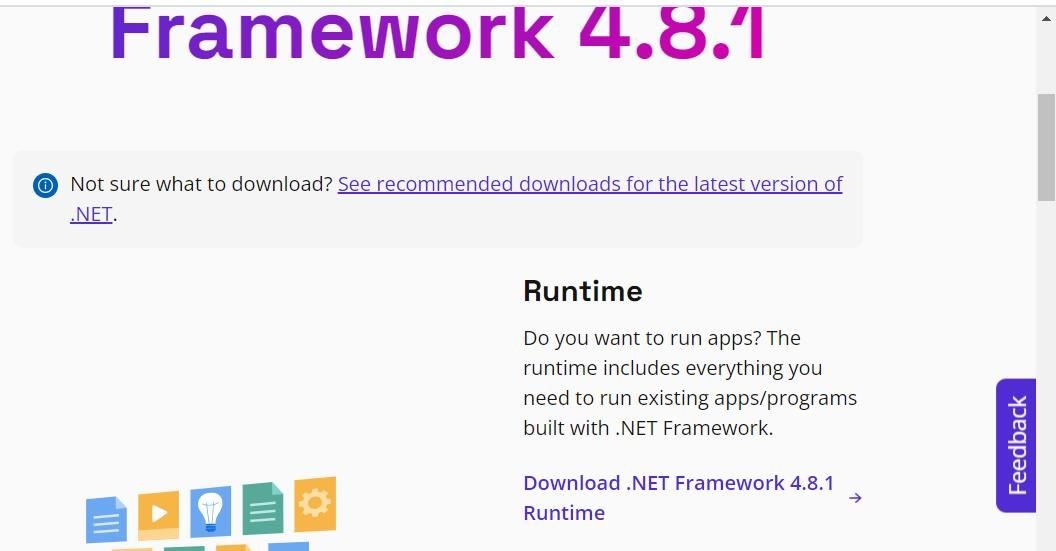 Tùy chọn Tải xuống .NET Framework 4.8.1