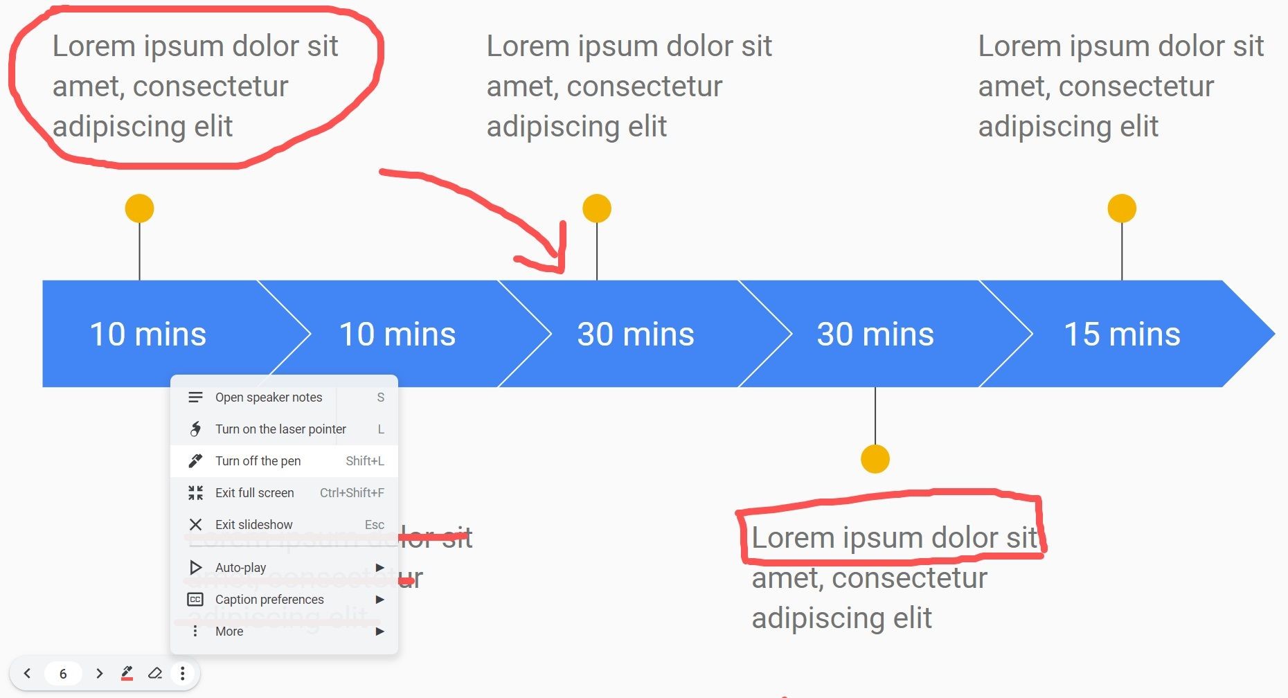 Tùy chọn tắt công cụ bút trên Google Slides