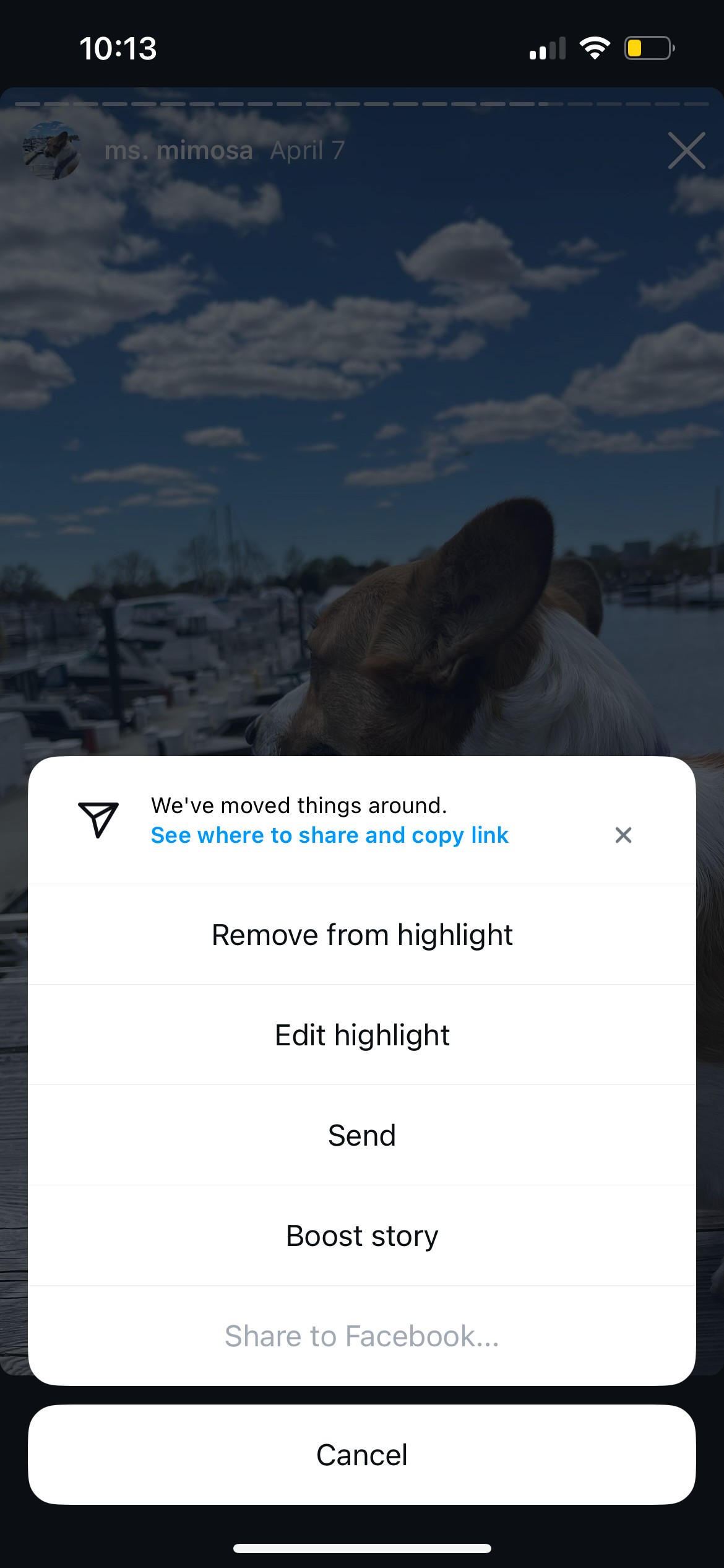 Tùy chọn thêm cho Instagram Highlight