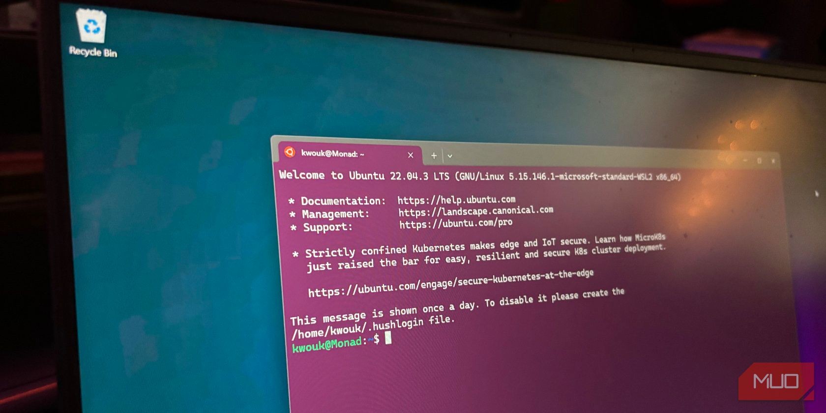 Ubuntu chạy qua Windows Subsystem for Linux