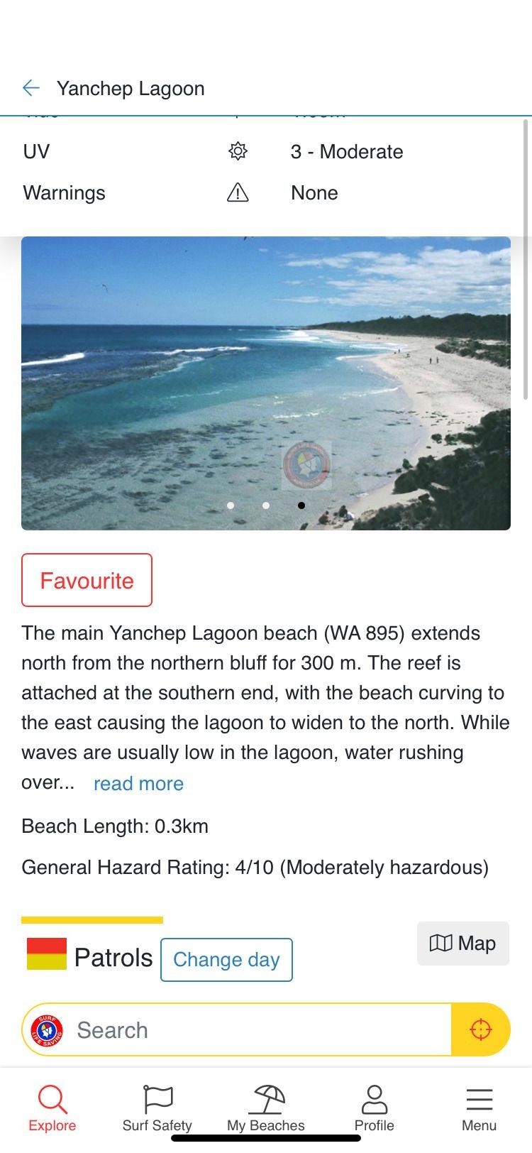Ứng dụng Beachsafe danh sách Yanchep Lagoon