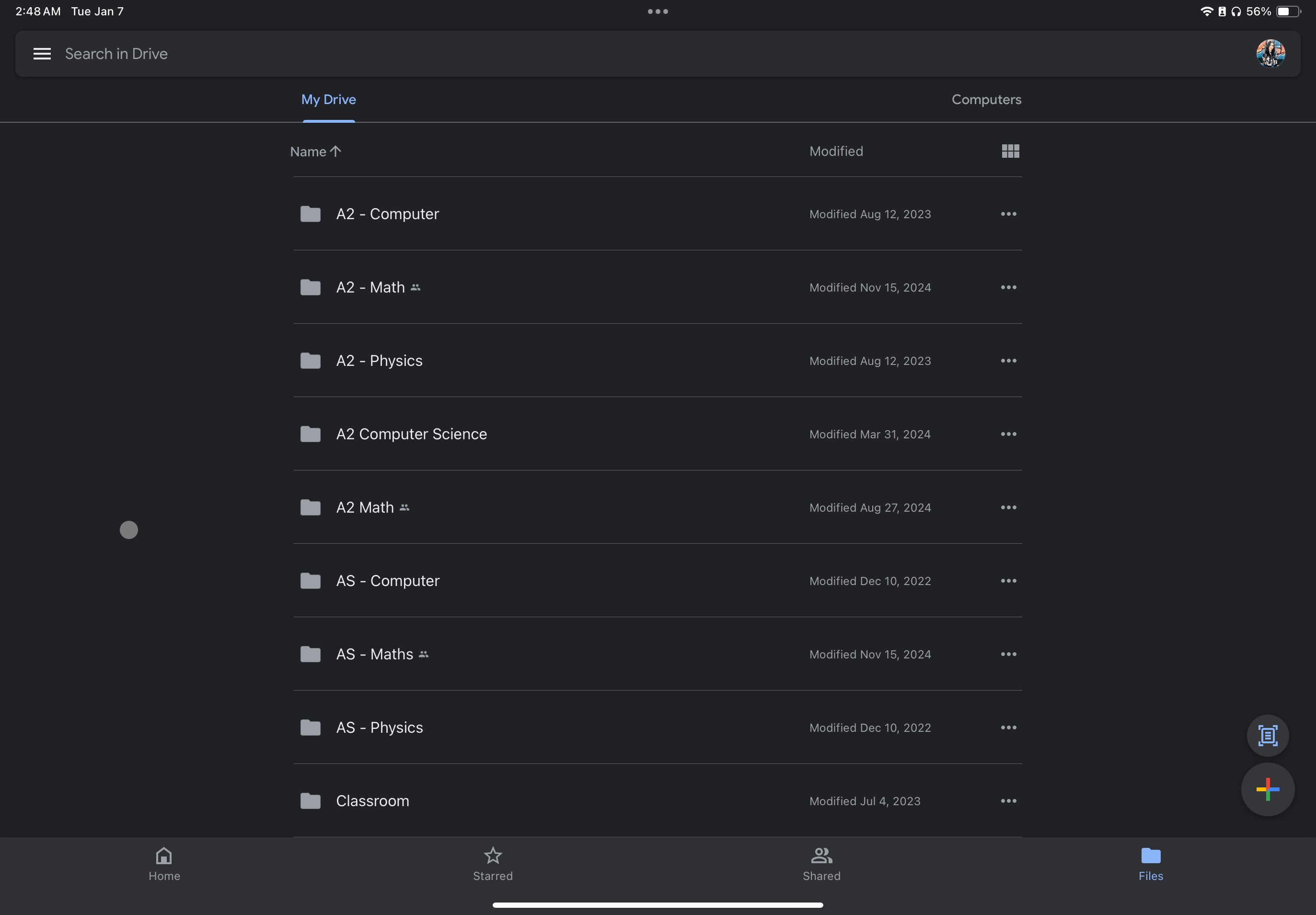 Ứng dụng Google Drive trên iPad