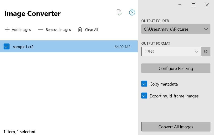 Ứng dụng Image Converter
