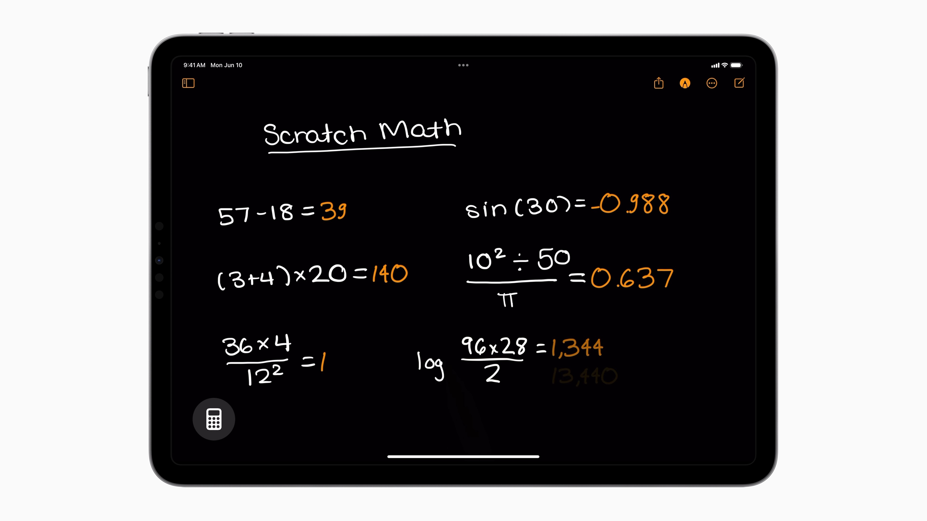 Ứng dụng Máy Tính trên iPadOS 18