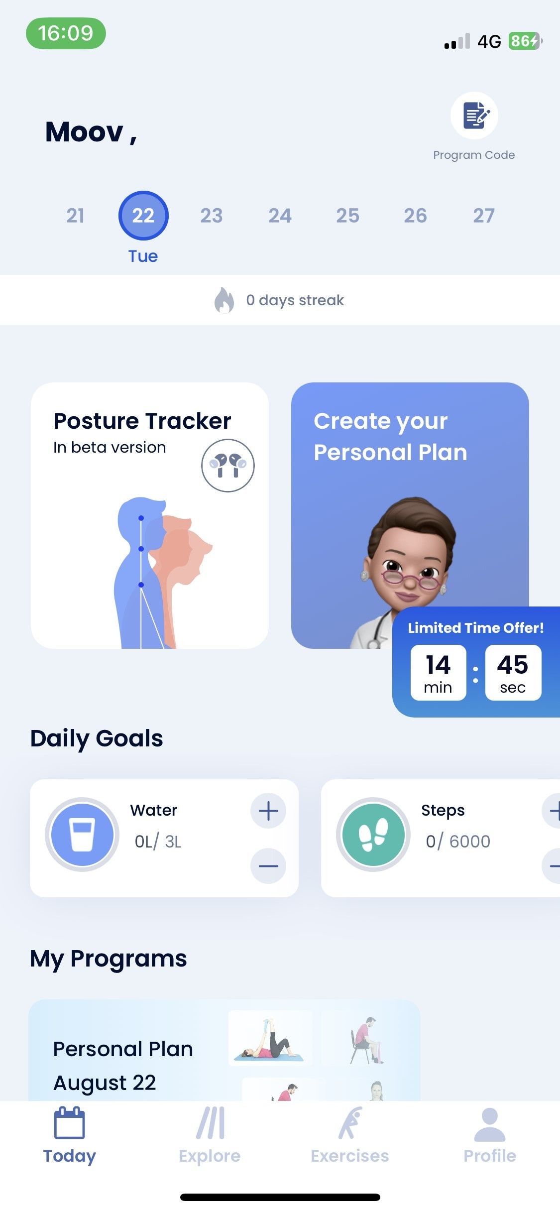 Ứng dụng MoovBuddy cho các động tác vật lý trị liệu dành cho người trượt tuyết