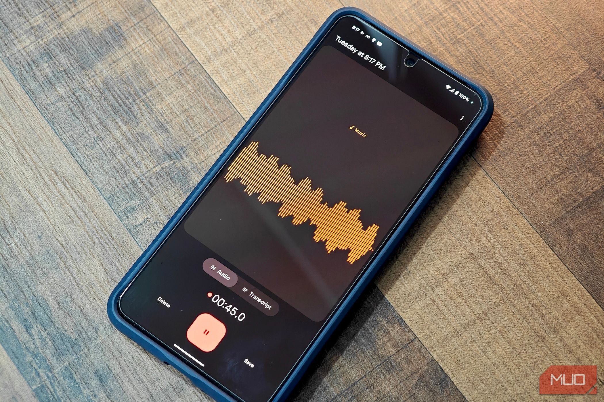 Ứng dụng Pixel Recorder trên Pixel 8 Pro