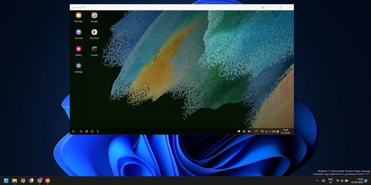 Ứng dụng Samsung DeX trên Windows 11