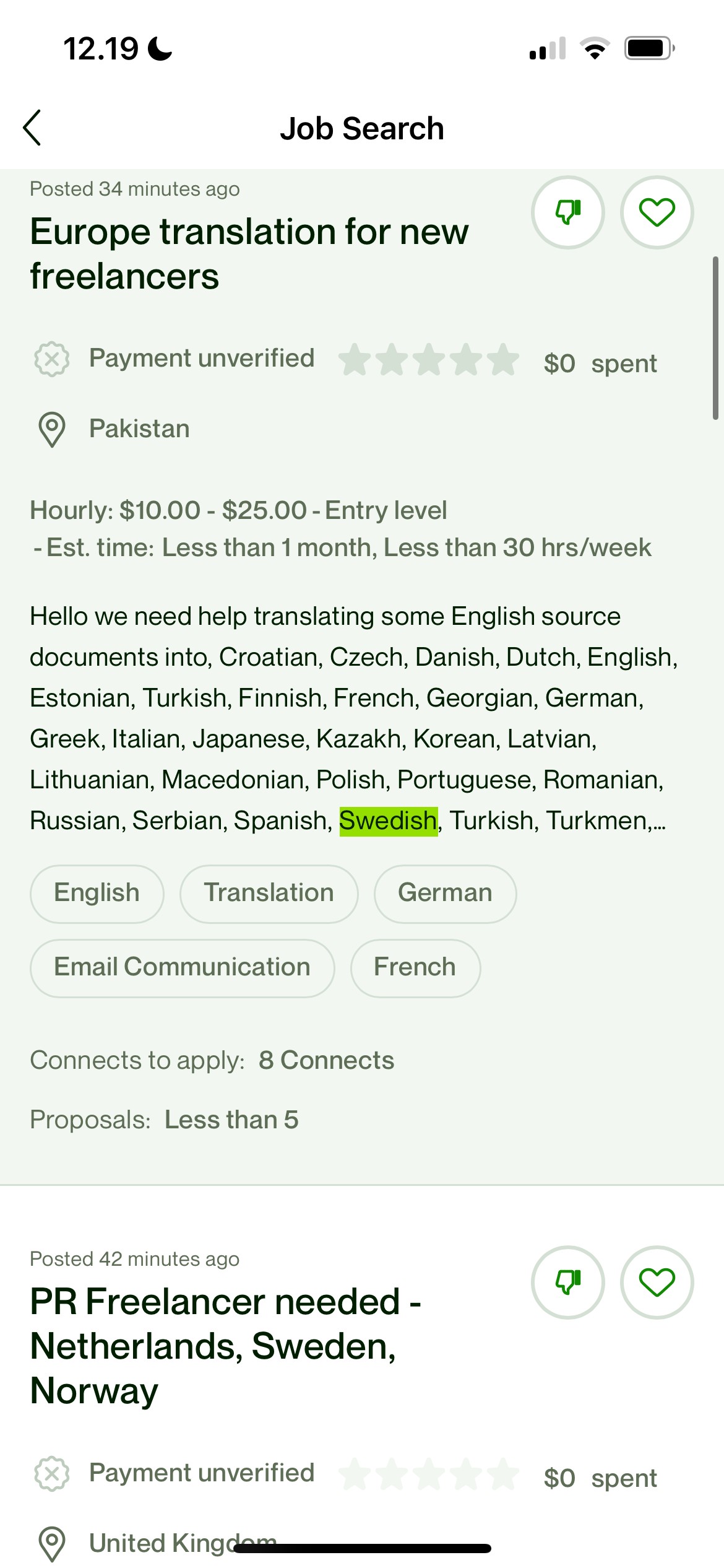 Upwork Job Openings