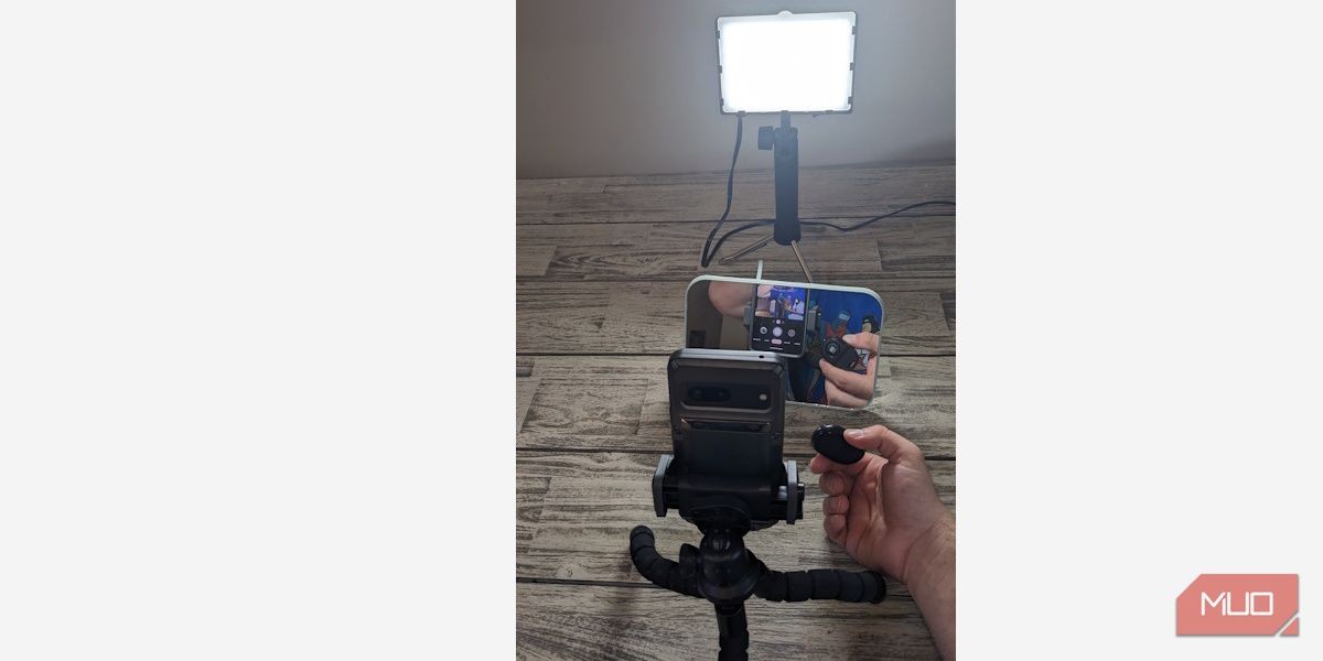 Ví dụ về thiết lập phòng chụp ảnh selfie nhỏ gọn với Android