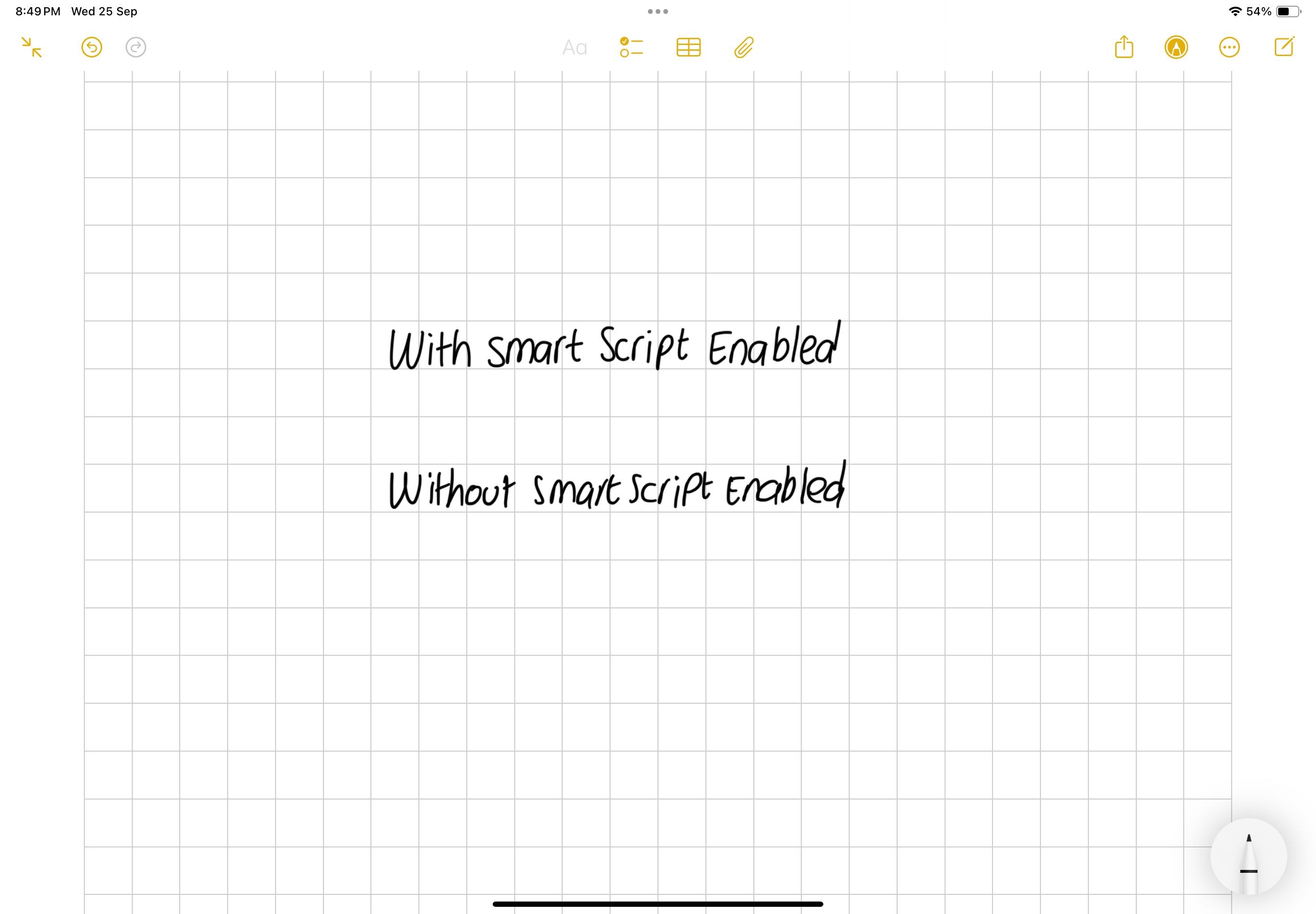 Viết với Smart Script và không có