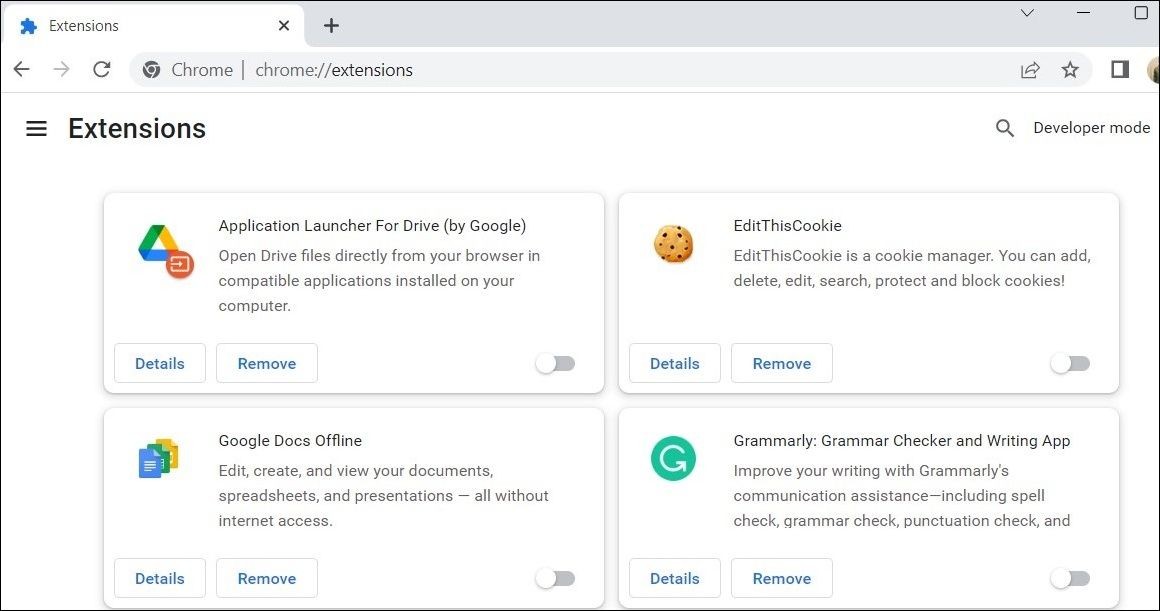 Vô hiệu hóa tiện ích mở rộng trên Chrome