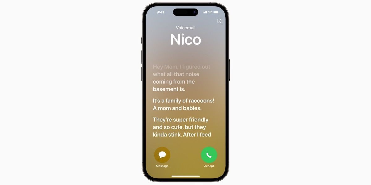 Voicemail trực tiếp trên iOS 17