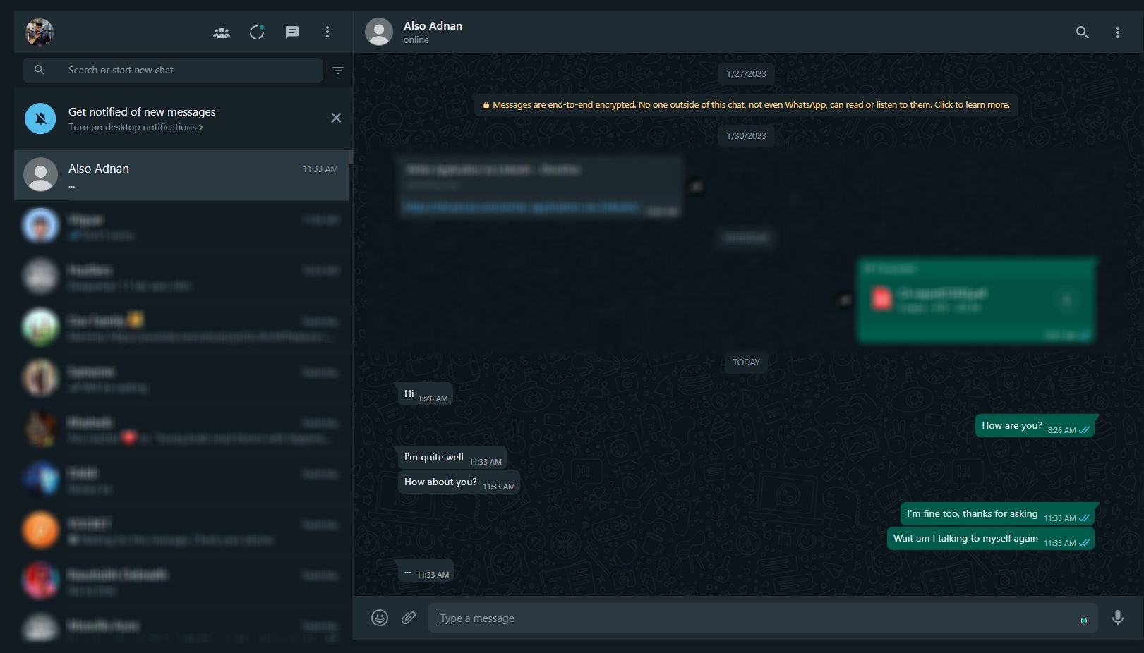 WhatsApp Web trong hoạt động