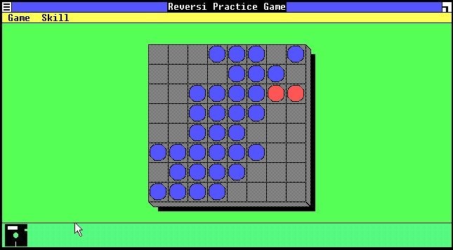 Windows 1.01 playing Reversi game