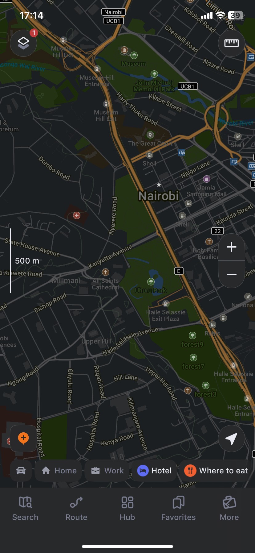 Xem các địa điểm trong MAPS.ME