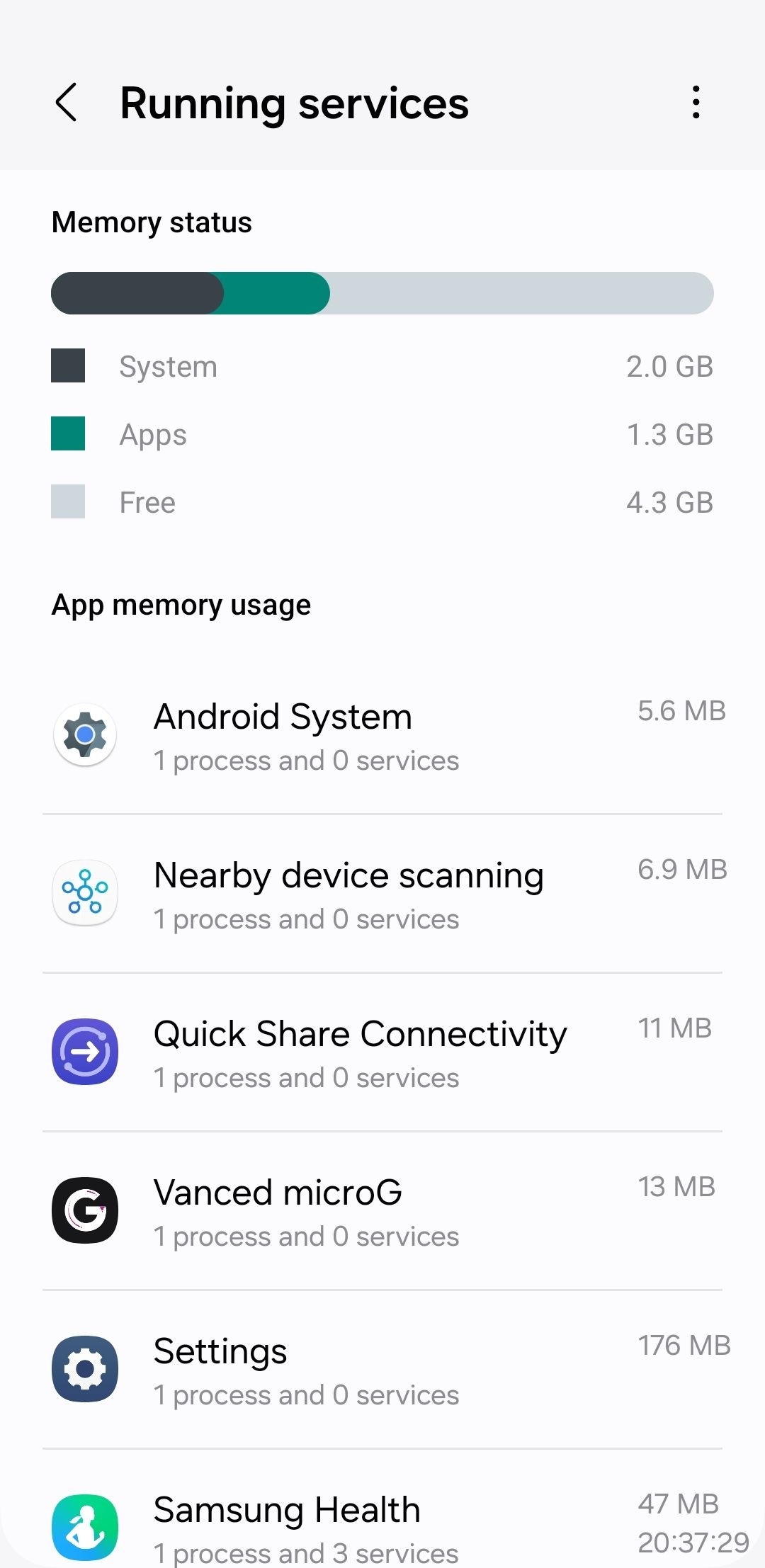 Xem mức sử dụng bộ nhớ trên Android
