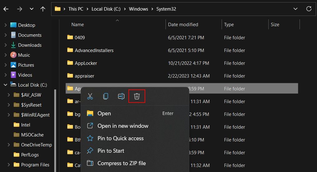 Xóa các tệp trong File Explorer