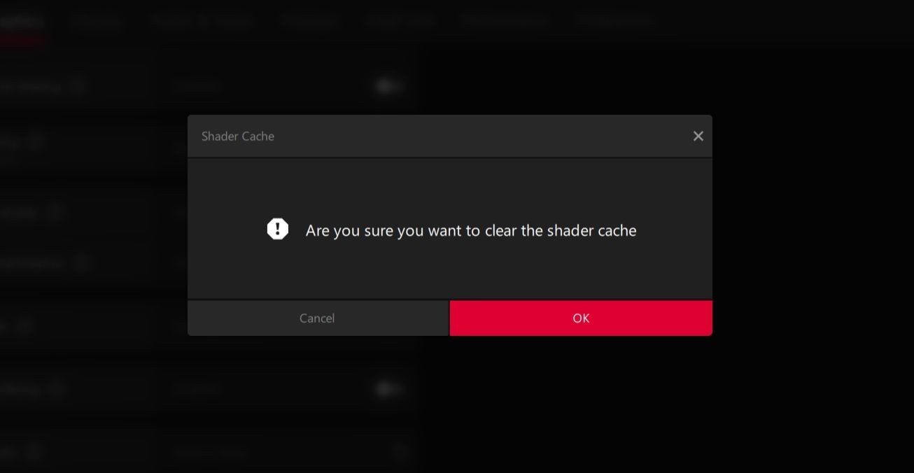 Xóa Shader Cache