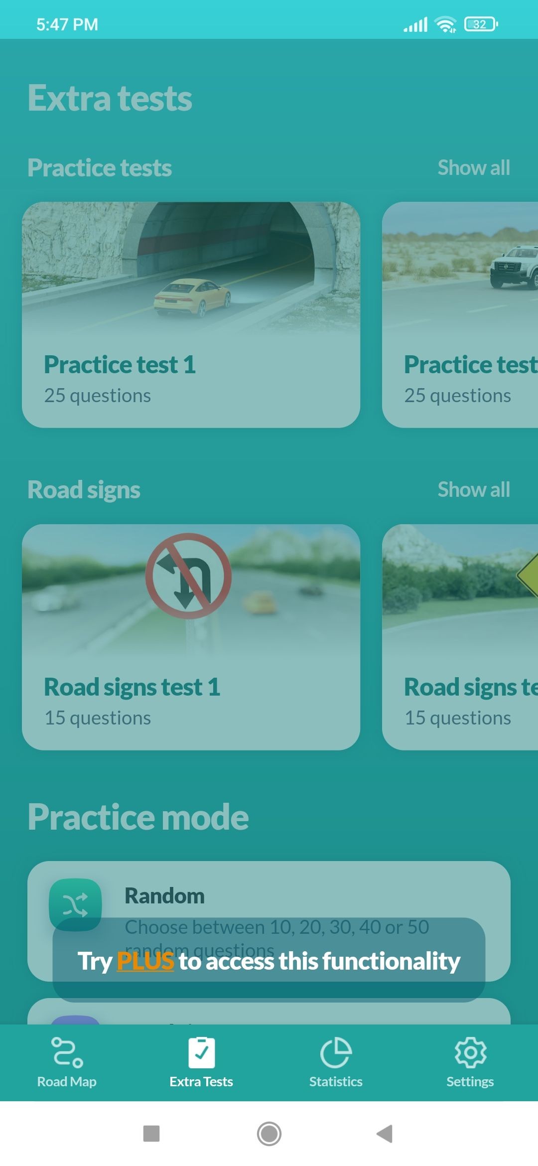 Zutobi app extra tests page