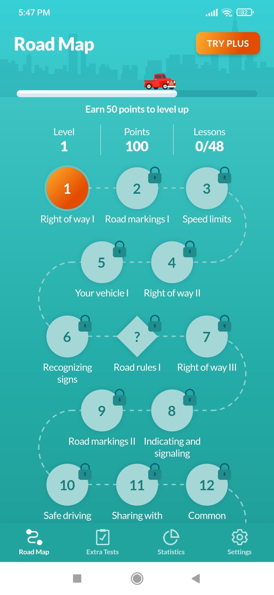 Zutobi app road map page