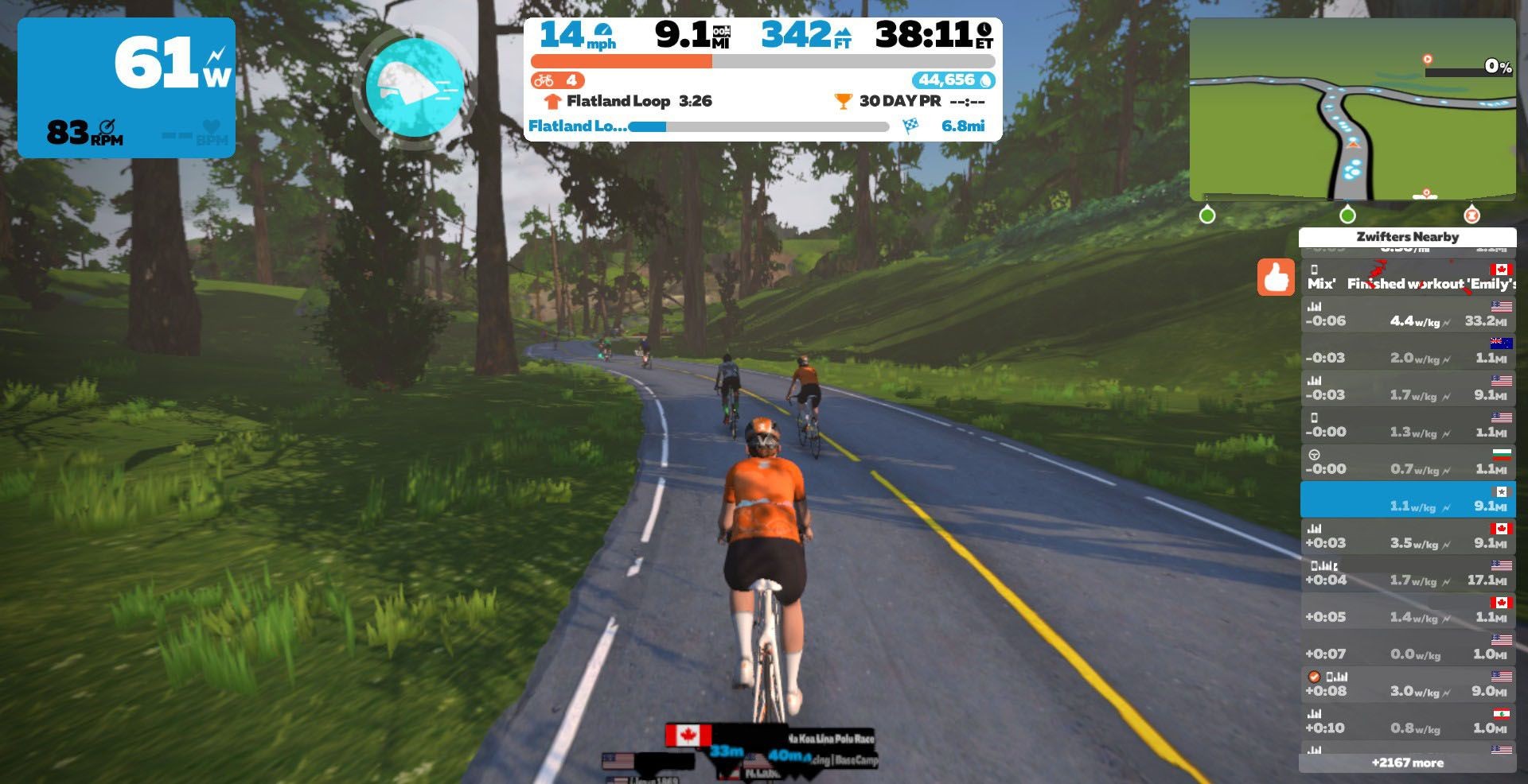 Zwift Flatland Loop Screenshot